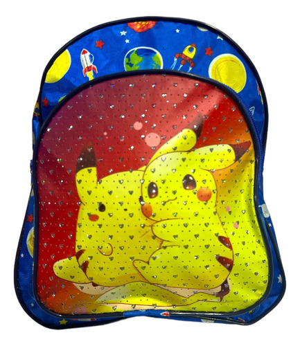 Mini Mochila Pokemón Pikachu Preescolar Jardin Infantil 