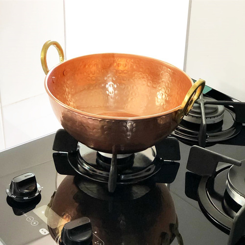 Tacho De Cobre Puro 1 Litro Com Tampa De Vidro