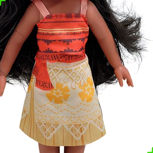 Boneca Moana C/ Porquinho Pua 33 Cm De Vinil Articulada