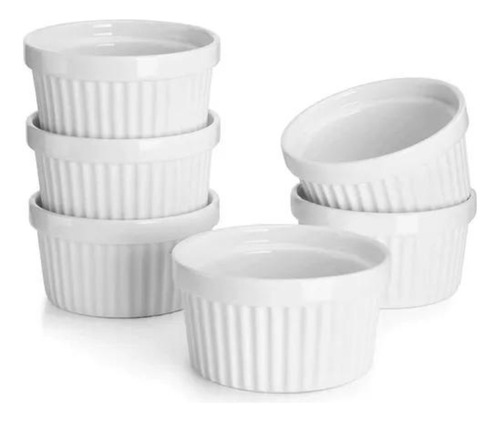 Pack 6 Pocillo Ramekin Cerámica Porcelana 9 Cm Salsas