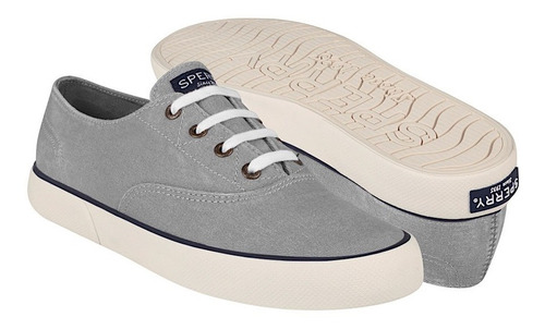 Tenis Dama Sperry Sts95728 Textil Gris