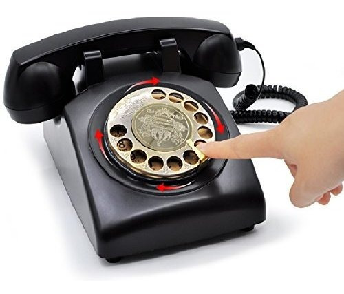 Vintage Telephone, Irisvo Giratorio Decorativo De Estilo An