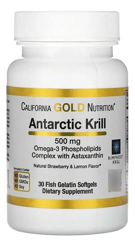 Aceite De Krill Oil Epa 30 Capsulas Omega 3 Dha Eg A61 Sabor Nd