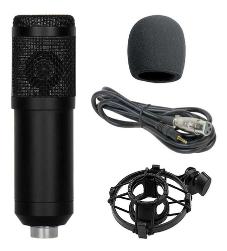 Microfono Condenser Para Grabación Con Filtro Soporte Cable