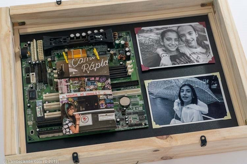 Porta Retrato Artesanal Com Placa Mãe Vertex Reciclagem