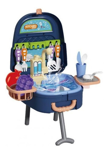 Imagen 6 de 9 de Maleta De Juegos 4en1 Set Cocina + Pizza De Madera Didactico