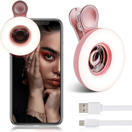 Lente Macro Para iPhone E Android Fotografia Vlog Com Luz