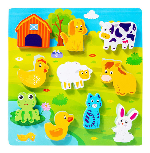 Juguete Montessori Peg Puzzle Para Niños De 3 A 5 Años