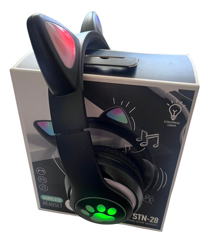 Auriculares Inalámbricos Con Bluetooth Led, Oreja De Gato