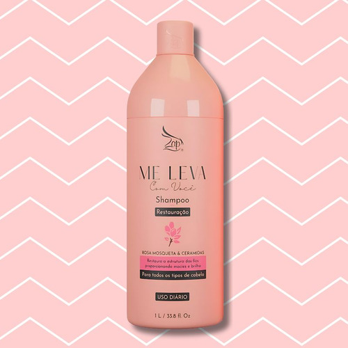 Shampoo Condicionador E Máscara Zap 3 Un Kit Rosa Mosqueta