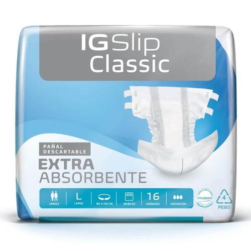 Pañales para adultos descartables IGSlip Classic L 16 unidades