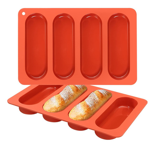 Ake Molde Pan 2 Antiadherente Para Mini Baguette Sandwich