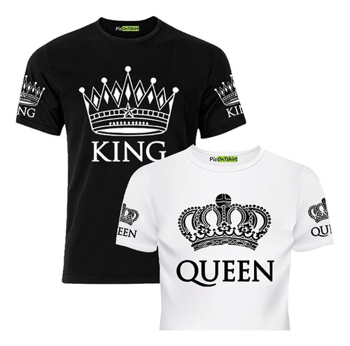 Camisas A Juego Para Parejas Set Para Él Y Su King Queen Cam