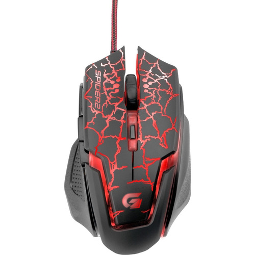 Mouse Gamer Usb 3200dpi Spider 2 Om-705 Preto/vermelho Fortr