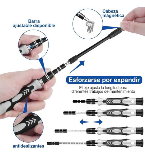 Set 117 Pcs Destornilladores Precisión Torx Magnéticos