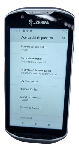 Terminal Zebra Tc520k Android 11 Incluye Base,fuente Y Funda