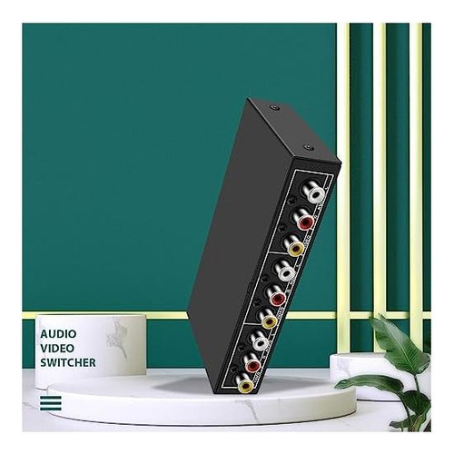 Comutador De Áudio E Vídeo Suckoo De 2 Portas 3rca Av 2 Em 1