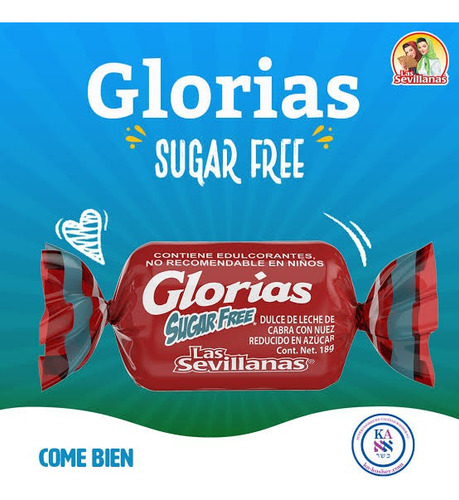 Glorias Con Nuez Sin AzĂșcar 90 Gr Las Sevillanas 1 Bolsa