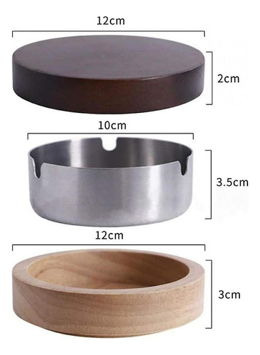Cenicero De Madera Con Tapa Ceniceros Para Cigarrillos A Pru