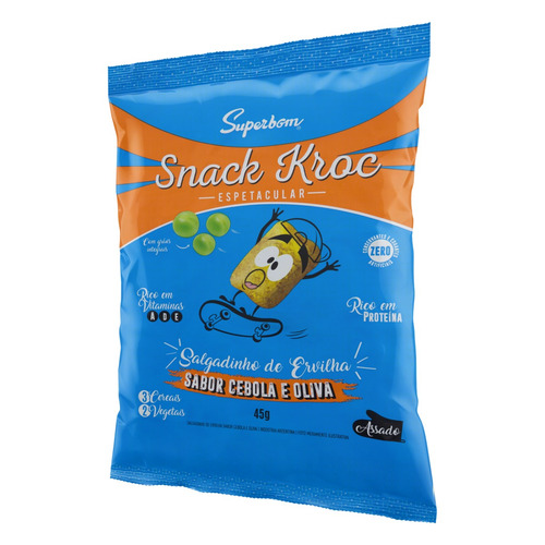 Imagem 2 de 4 de Snack Assado Superbom Kroc Espetacular cebola e oliva 45 g