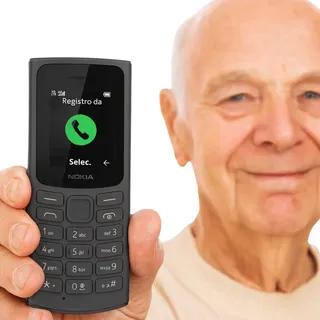 Nokia 105 4g Celular Bom P/ Idosos Prático Para Chamadas Preto