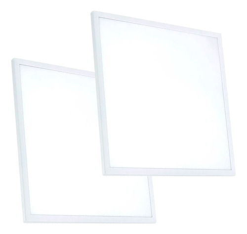 Lampara Panel Luz Led 60w Cuadrado 60x60+ Clips Sujeccion X2 Estructura Blanco Cálida