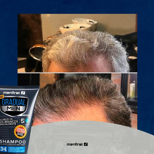 Shampoo Escurecedor De Cabelo Gradual Men + Potente