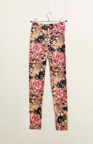 Leggings Forever 21 De Flores Originales Super Stretch