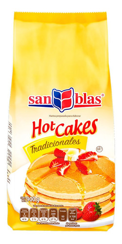 Harina Para Hot Cakes San Blas Trigo 900 Gr Cj 12 Piezas