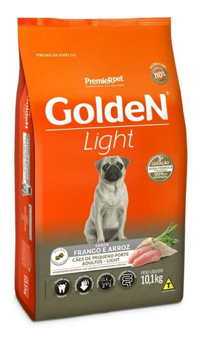 Golden Ração Para Cachorro Light Mini Bits Frango 10,1kg