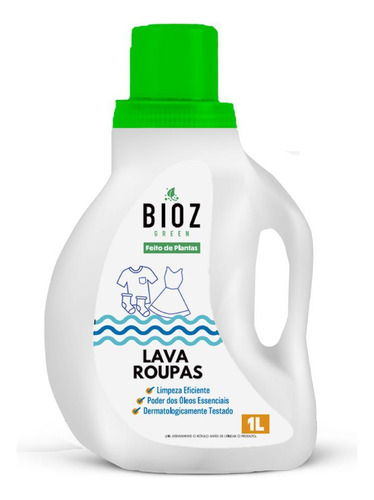 Kit 2x: Lava Roupas Super Concentrado Biodegradável Bioz 1l