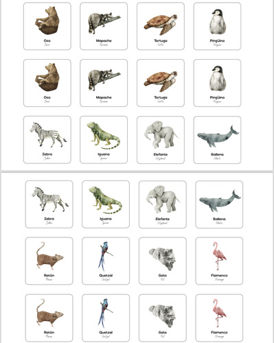 Memorama Infantil De Animales Digital