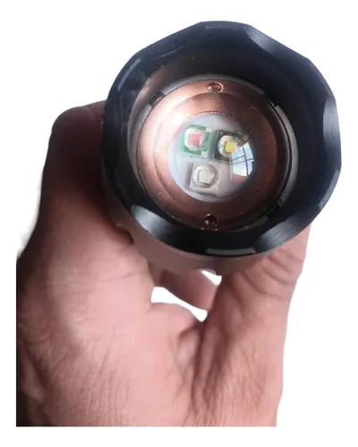 Linterna Swat De Pila Aa 3.7 Con Zoom Aluminio Recargable