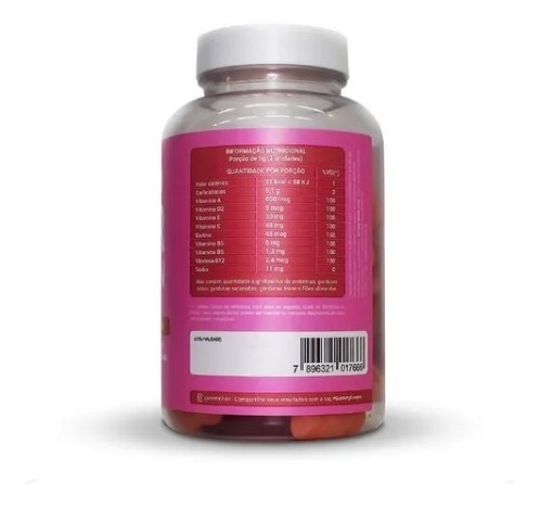 Gummmy Hair Vitamin Original - 1 Pote C/ 60 Gomas