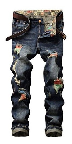 Mr R Jeans Ajustados A La Moda Para Hombre