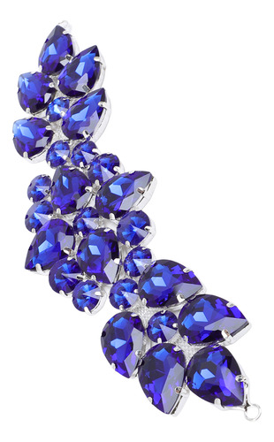 Exquisito Parche Con Diamantes De Imitación De Cristal Azul