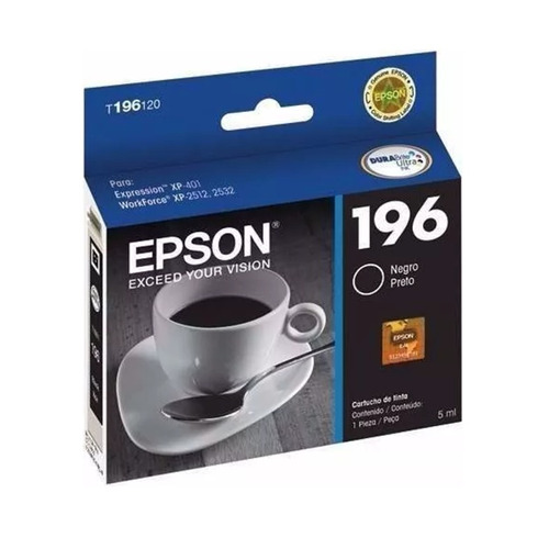 Cartucho Epson T196 Negro Original Xp 101 201 204 211 401 