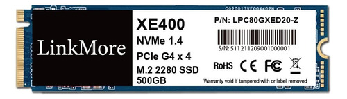 Linkmore Xe400 500gb M.2 2280 Pcie Gen 4x4 Nvme 1.4 Ssd Inte
