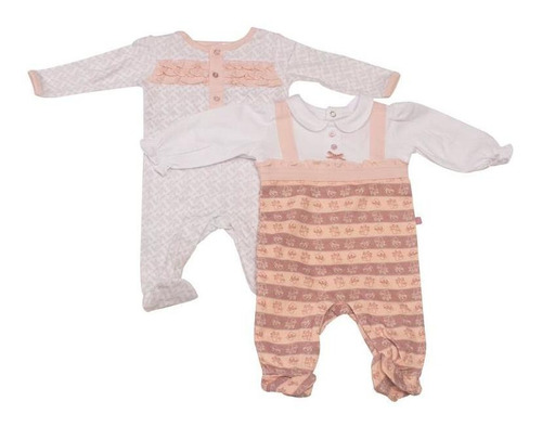 Pack Osito 2 Pcs Bebé Niña Multicolor Pillin