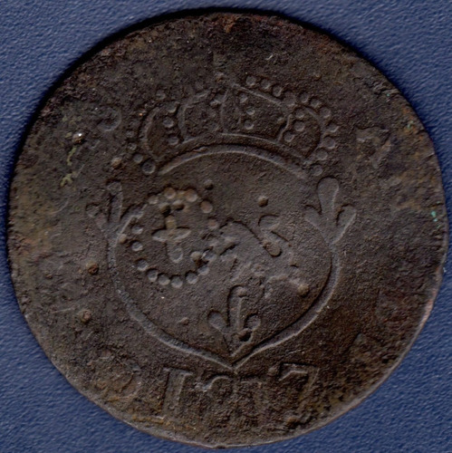 Imagen 1 de 2 de Moneda De 1/4 De Real De 1817 G Provincia Caracas Cuartillo
