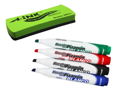 Kit 12 Marcador P/pizarron + 1 Borrador P/pizzarron Magnetic