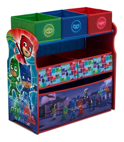 Juguetero Organizador Juguetes Pj Mask Heroes En Pijamas 