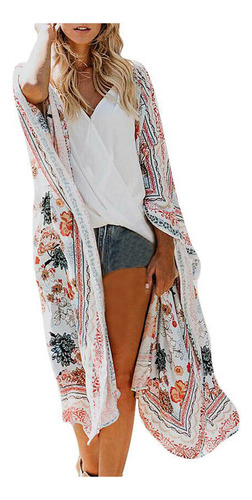 Abrigo Tipo Kimono Para Mujer, Blusa Que Cubre Ropa De Playa