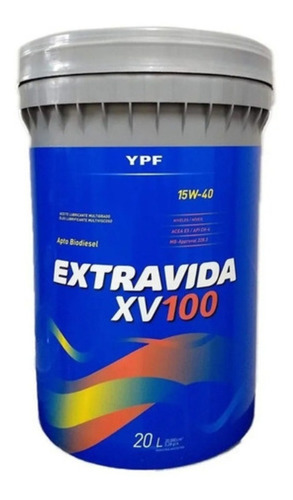 Ypf Extra Vida Xv 100 15w40 X 20 Litros