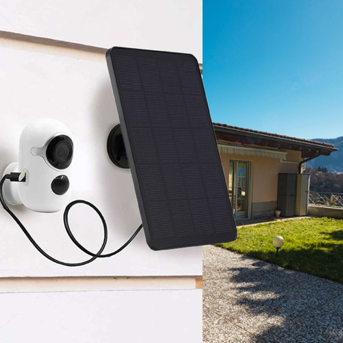 Fuente De Alimentación De Panel Solar De 10w 5v Ip65 A Prueb Color Negro