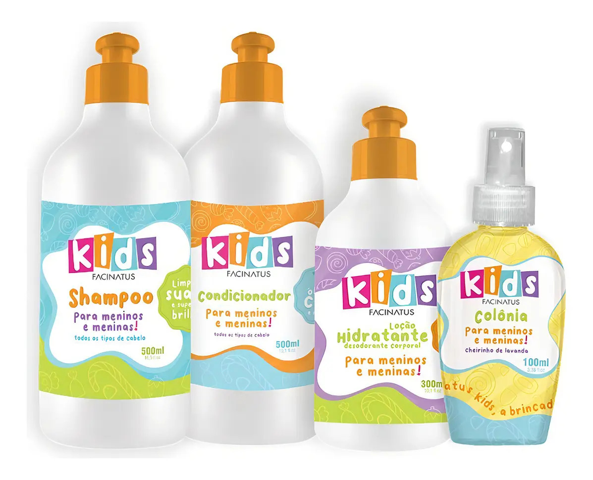 Condicionador Faciantus Kit kids faciantus shampoo/condicionador/colônia/hidratante