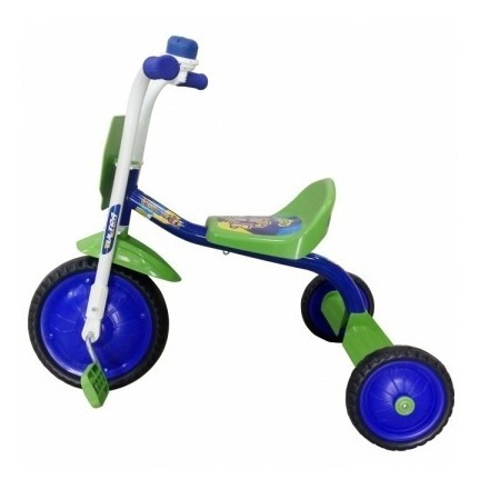 Triciclo Infantil Menino Ultra Bike Azul Com Verde