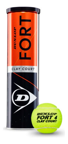 Pelotas Dunlop Tenis Fort Clay X 4 Oficial Masters 1000 Tubo