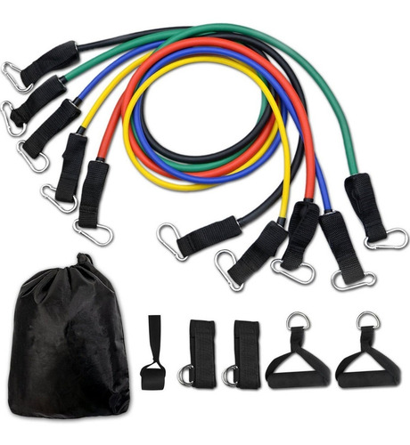 Set Resistencia De 5 Ligas Bandas Fitness Pilates Gym Sport