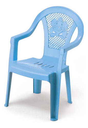 Mesinha Kids Infantil Azul 46x38cm + 4 Cadeira Poltroninha